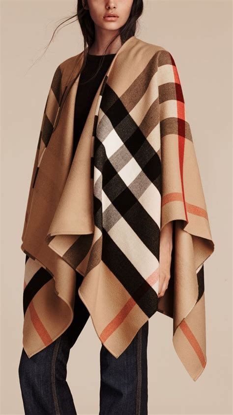 poncho burberry ebay|burberry wool poncho plaid.